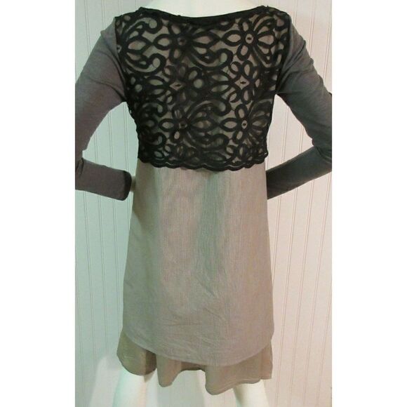 NEESH BY D.A.R. DRESS LACE OVERLAY & PEEK-A-BOO SLIP SIZE SMALL - Picture 2 of 7